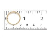 14k Yellow Gold Wedding Band Ring with Three Genuine Natural Diamonds (#J7288)