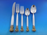 Celtic Weave Gold by Towle Sterling Silver Flatware Set for 12 Service 65 pieces
