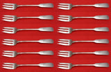 Old English Tipt By Gorham Sterling Silver Cocktail Fork Set 12 pieces 5 1/4"