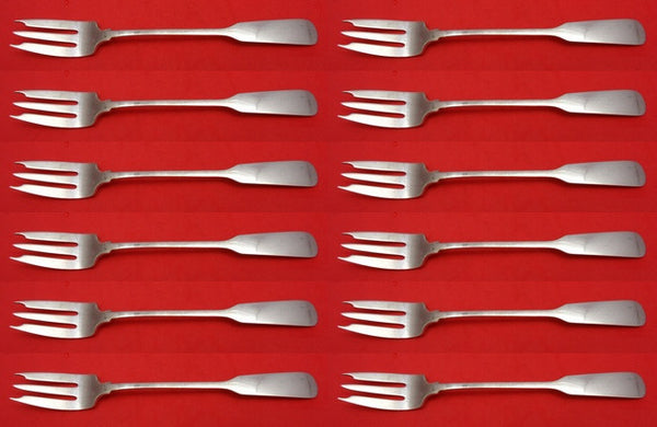 Old English Tipt By Gorham Sterling Silver Cocktail Fork Set 12 pieces 5 1/4"
