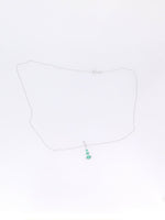 14k Gold Pendant with Genuine Natural .54ct Emeralds and .11ct Diamonds (#J646)