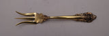 Grande Baroque Gold by Wallace Sterling Silver Lemon Fork 3-tine 5 1/2" Vermeil