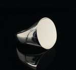 10k White Gold Blank Signet Ring Jewelry (#J5681)
