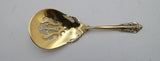 Grande Baroque Gold by Wallace Sterling Silver Nut Spoon pierced 5 1/4" Vermeil