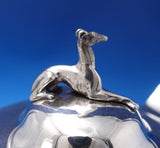 Harris Stanwood Coin Silver Tea Pot with 3-D Dog Finial 5" x 10" (#7455)