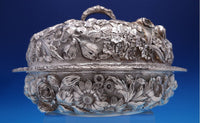 Repousse by Jenkins and Jenkins Sterling Silver Round Covered Dish #246 (#7821)