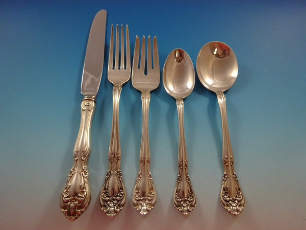 Chateau Rose by Alvin Sterling Silver Flatware Set For 8 Service 40 Pieces