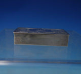 Lutz Sterling Silver Stamp Box Handmade Bright-Cut Flowers c.1910 (#5588)