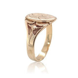 10k Gold Men's Signet Ring with Scroll Monogram Size 10.5 Jewelry (#J6640)