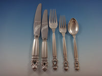 Acorn by Georg Jensen Sterling Silver Dinner Flatware Set 12 Service 72 Pieces