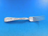 Lap Over Acid Etched by Tiffany Sterling Silver Regular Fork Gingko Leaves 7 1/4
