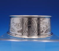 William Kerr Sterling Silver Child's Bowl Acid Etched with Four Seasons (#7771)