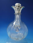 English Sterling Silver and Crystal Vinaigrette Bottle 8 1/4" x 5 1/2" (#5954)