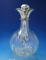 English Sterling Silver and Crystal Vinaigrette Bottle 8 1/4" x 5 1/2" (#5954)