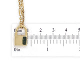 14k Yellow Gold Padlock Clasp on 24" 18k Yellow Gold Chain Necklace (#J7546)