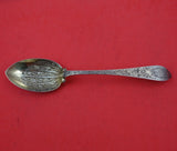 Queen Anne Engraved by Tiffany and Co Sterling Silver Berry Spoon GW with Fruit