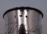 Danish .830 Silver Cup / Goblet w/ Engraved Crest Scrollwork 6" x 2 3/4" (#7613)