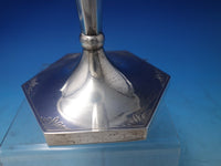 Bright-Cut AC Sterling Silver Candlestick Pair 12" x 5 1/2" 13.4 ozt. (#5765)