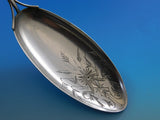Pagoda by Wendt Sterling Silver Ice Cream Server Brite Cut 10" Vintage