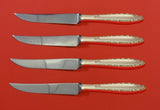 Lace Point by Lunt Sterling Silver Steak Knife Set 4pc HHWS  Custom Made 9"