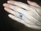 18k Gold 4.34cts Genuine Natural Ceylon Sapphire and Diamond Ring (#J3398)