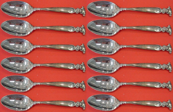 Romance of the Sea by Wallace Sterling Silver Place Soup Spoon Set 12 pcs 6 3/4"