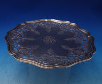 Floral by Gorham Sterling Silver Serving Tray Bright-Cut Pierced #553A (#7198)