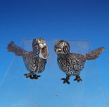 Vigueras Mexican Sterling Silver Salt Pepper Shaker Set 2pc Pheasants (#1666)