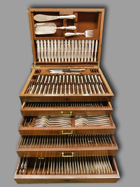 Acanthus by Mappin & Webb Silverplated Flatware Set Service Dinner 328 pieces