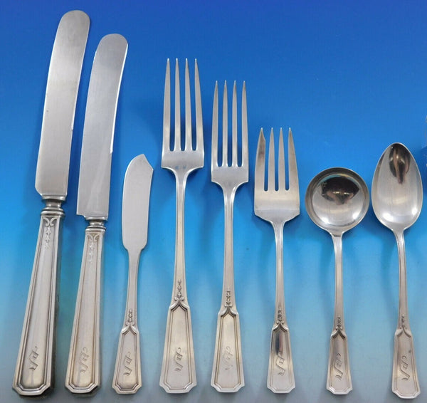 Florence Nightingale by Alvin Sterling Silver Flatware Set 68 pcs S Monogram