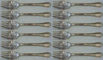 Woodwind by Reed and Barton Sterling Silver Salad Fork Set of 12 pcs 6 1/2"