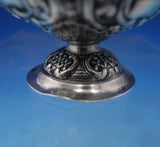 German Sterling Silver Salt Dip Master w/ Cast Flowers Lattice 2.57 ozt. (#6468)