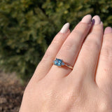 14k Gold No Heat 1.02ct Genuine Natural Montana Sapphire Diamond Ring (#J7115)