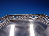 English Silver Tray with Pierced Border and Lion Feet for Inkwell (#4262)