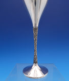 Peter Michael Lunn English Estate Sterling Silver Champagne Flute GW Bark #7616