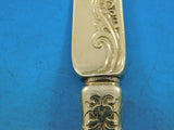 Lap Over Edge Acid Etched by Tiffany Sterling Dessert Knife Vermeil Floral