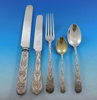 Antique Custom Engraved by Tiffany Sterling Silver Flatware Set Service 67 pcs