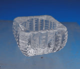 John and Priscilla by Westmorland Crystal Salt Dip w/Sterling Silver Spoon #8886