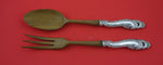 Decor by Gorham Sterling Silver Salad Serving Set HH w/ wood 11"