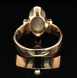 Victorian 10k Rose Gold Australian Opal Ring Cigar Band Size 5.25 (#J6578)
