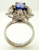 14k Gold 1.35ct Genuine Natural Tanzanite and 1.50ct Diamond Cocktail Ring #J787