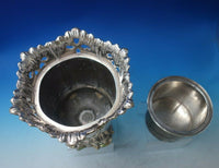 Silverplate Champagne Cooler with Liner Monogram "M" Crest and Goats (#5622)