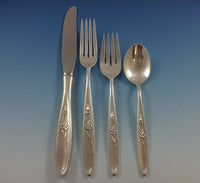 Rose Solitaire by Towle Sterling Silver Flatware Set For 12 Service 67 Pieces