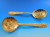 Repousse by Kirk Sterling Silver Flatware Set For 8 Service 71 pcs Vermeil New