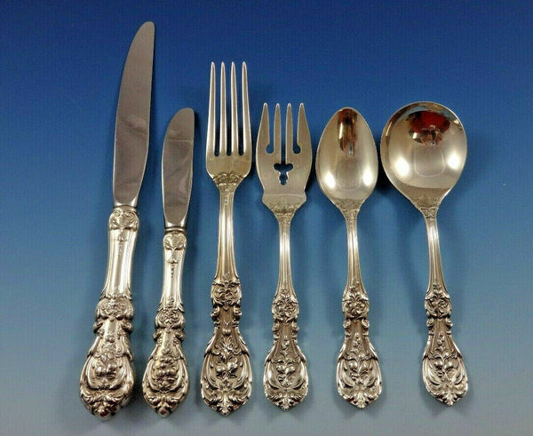 Francis I Reed & Barton Sterling Silver Flatware Service For 12 Set 78 Pieces