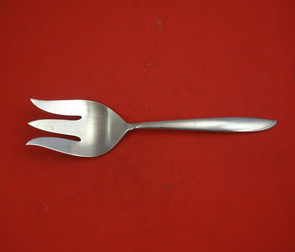 Silver Rhythm by International Sterling Silver Salad Serving Fork AS 9" Vintage