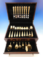 Old Maryland Engraved by Kirk Vermeil Sterling Silver Flatware Set Service 47 pc