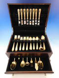 Old Maryland Engraved by Kirk Vermeil Sterling Silver Flatware Set Service 47 pc