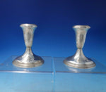 Pointed Antique Reed Barton Dominick Haff Sterling Candlestick Pair #432 (#5814)