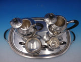 Hermann Danish Sterling Silver Tea Set 5pc with Ebony #X52 (#5272)